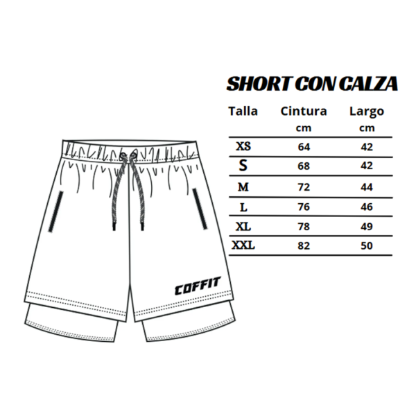 SHORT CON CALZA NEGRO Y ROJO - Imagen 4