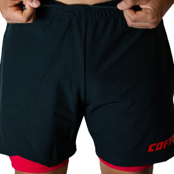 SHORT CON CALZA NEGRO Y ROJO - Imagen 3